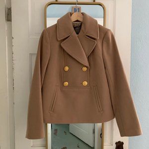 J Crew Nello Gori W. Pull-Over Peacoat camel 8